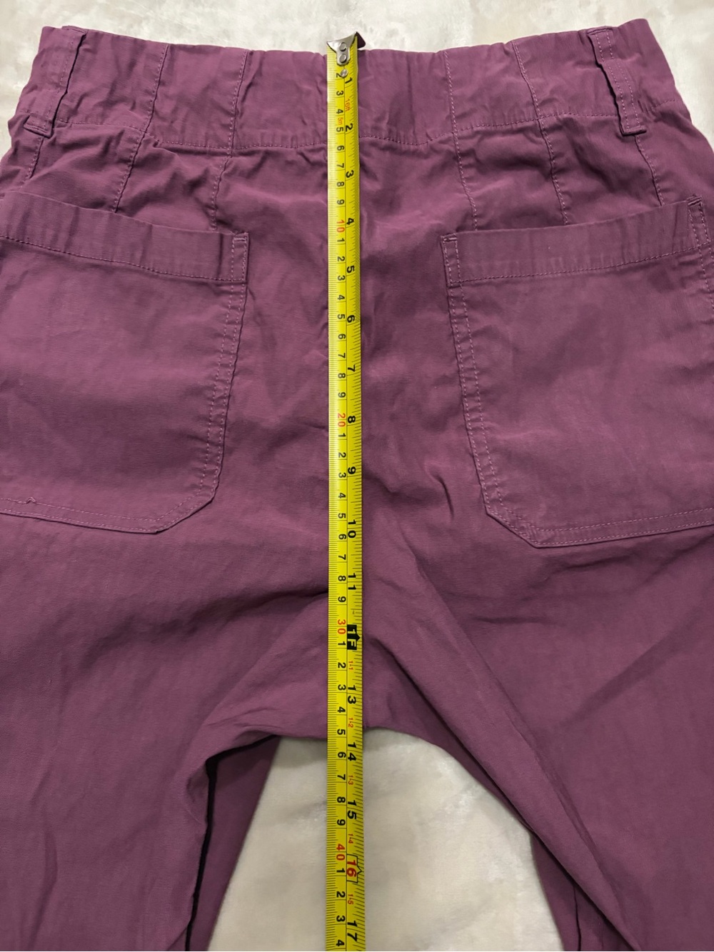 Anthropologie Maeve Colette Plum Linen Blend Wide Leg Crop Pants 30P Petite - Picture 6 of 12